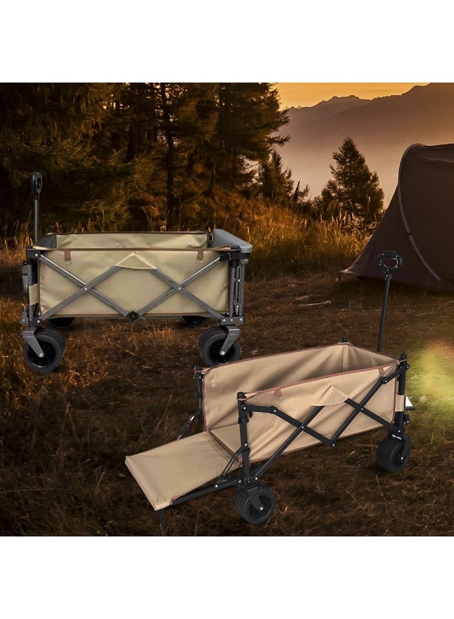 Toby's Toby’s Camping Trolley 02 Portable Folding Outdoor Camping Cart All-Terrain Wheels Picnic Heavy Duty Shopping Cart Trailer Transport - Camping Trolley 02 - Image 5