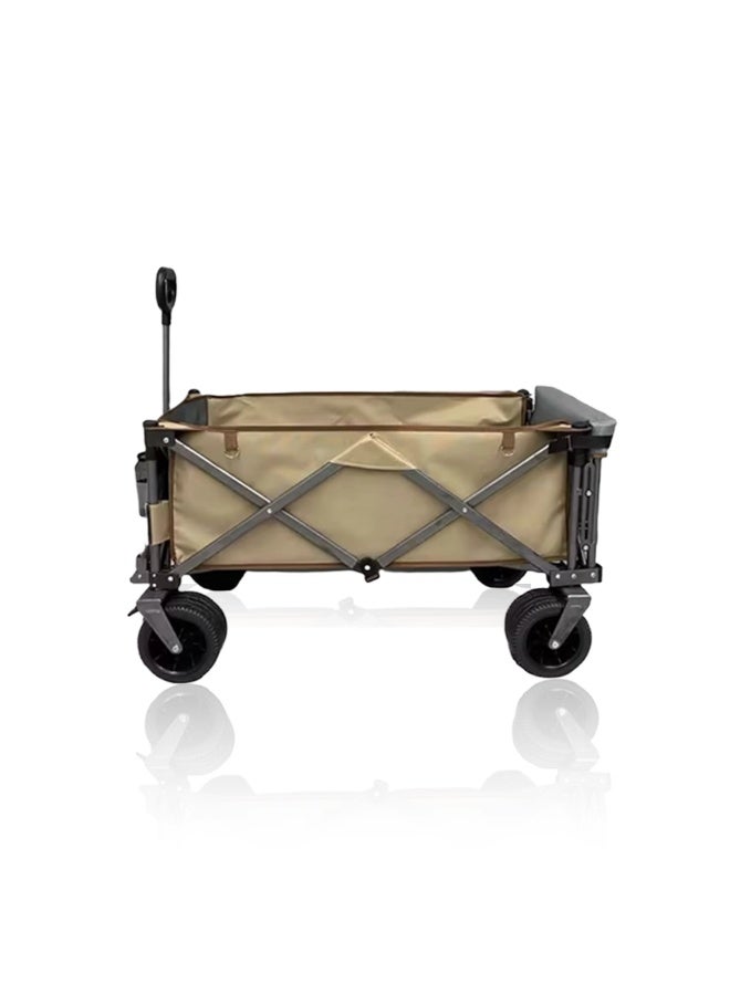 Toby's Toby’s Camping Trolley 02 Portable Folding Outdoor Camping Cart All-Terrain Wheels Picnic Heavy Duty Shopping Cart Trailer Transport - Camping Trolley 02 - Image 1