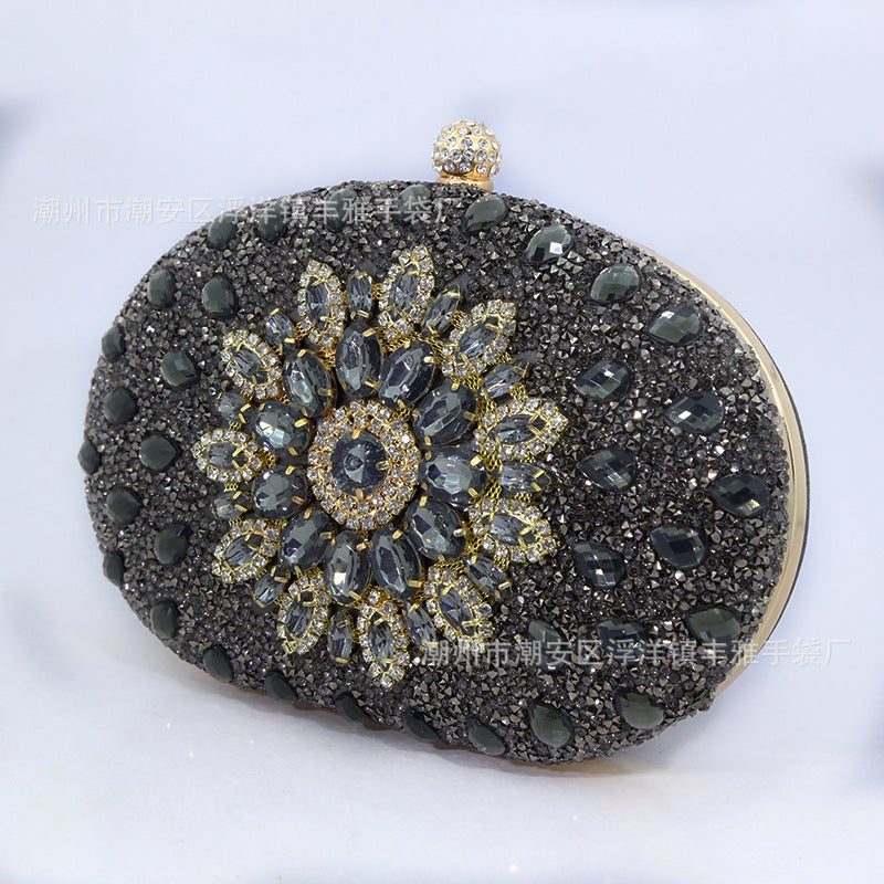 2023 New Sunflower Diamond Evening Bag Women'S Sunflower Dress Evening Handbag - Image 4