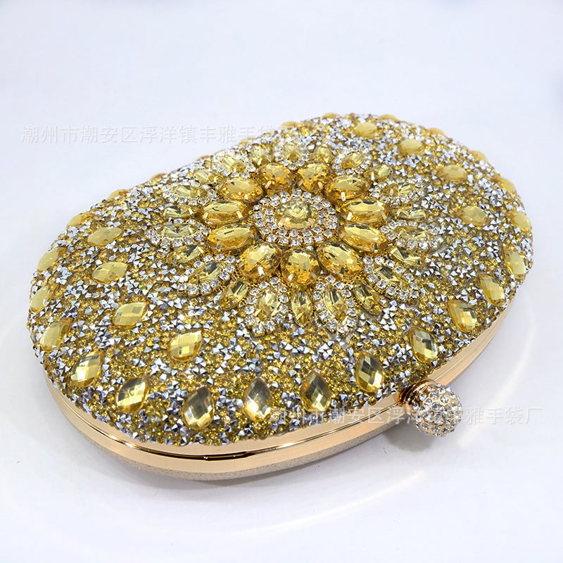 2023 New Sunflower Diamond Evening Bag Women'S Sunflower Dress Evening Handbag - Image 2