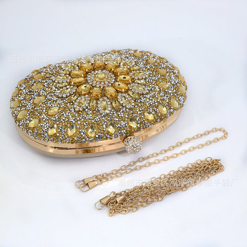 2023 New Sunflower Diamond Evening Bag Women'S Sunflower Dress Evening Handbag - Image 3