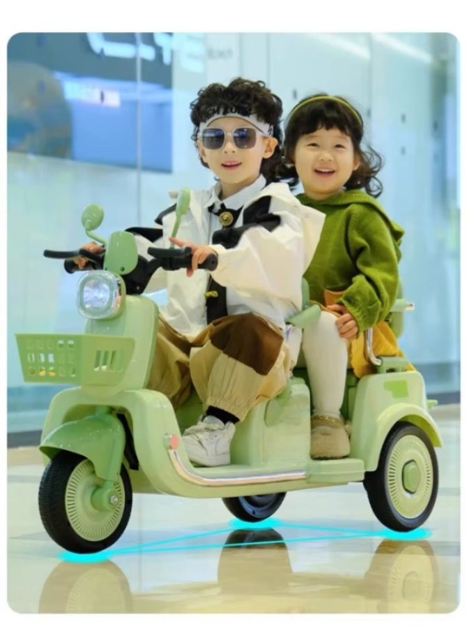 ريكسا دراجة نارية كهربائية للأطفال بمقعدين تعمل بالبطارية - دراجة كهربائية ممتعة وآمنة للأطفال - Image 1