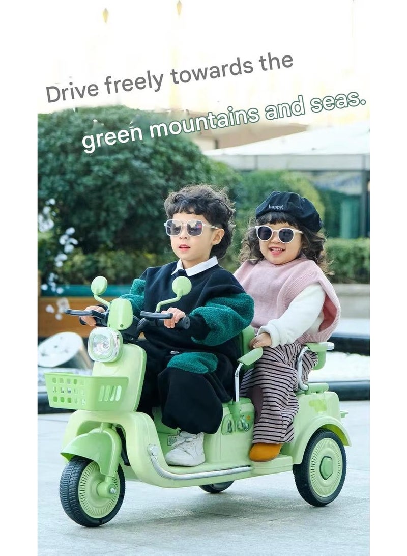 ريكسا دراجة نارية كهربائية للأطفال بمقعدين تعمل بالبطارية - دراجة كهربائية ممتعة وآمنة للأطفال - Image 2