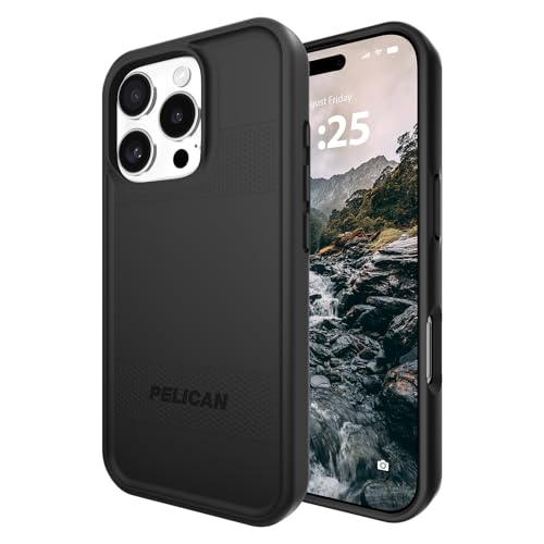 Pelican Protector iPhone 16 Pro Case Compatible with MagSafe Rugged Magnetic Phone Case with 16ft MilitaryGrade Drop Protection Heavy Duty Phone Cover for iPhone 16 Pro Black - Image 1