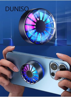 DUNISO Magnetic Mobile Phone Radiator Cell Phone Cooler Portable Phone Radiator With Light Mobile Phone Cooling Fans Cellphone Cooling Fan Accessories for Game Player Tiktok Outdoor  - Image 4