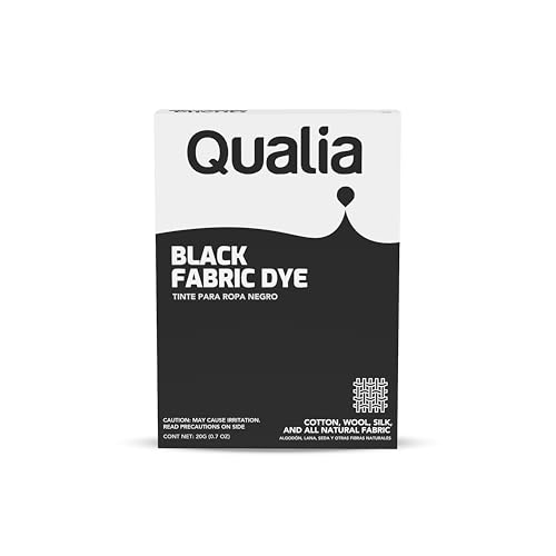 Qualia All Purpose Powder Fabric Dye, Easy to Use Dye for Natural Fabrics: Cotton, Wool, Silk, Wood, & Linen, Ultra Concentrated Colors, Black, 3 Pack - Image 1
