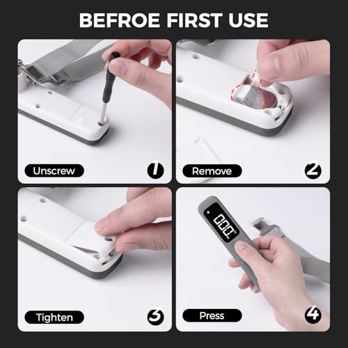 pack all 110 Lbs Luggage Scale, Digital Handheld Luggage Scale, Travel Weight Scale for Luggage with Backlit LCD Display, Battery Included (Grey) - Image 5