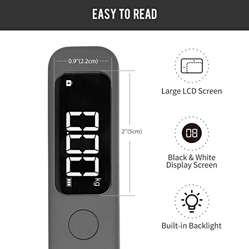 pack all 110 Lbs Luggage Scale, Digital Handheld Luggage Scale, Travel Weight Scale for Luggage with Backlit LCD Display, Battery Included (Grey) - Image 2