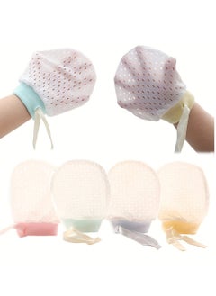 3 Pairs of Breathable Mesh Baby Gloves - Anti Scratch Protection for Newborns in Spring & Summer