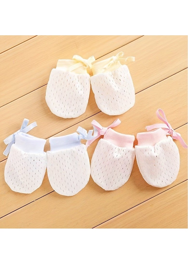 Generic - 3 Pairs of Breathable Mesh Baby Gloves - Anti Scratch Protection for Newborns in Spring & Summer - Image 1