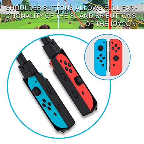 Nargos Golf Culb for Nintendo Switch Joy-Con Controller, Sports Game Accessories for Mario Golf-Super Rush（2 Pack） (Black, Nintendo Switch 1) - Image 4