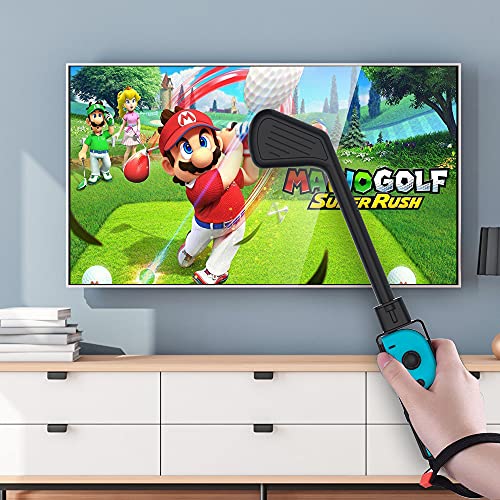 Nargos Golf Culb for Nintendo Switch Joy-Con Controller, Sports Game Accessories for Mario Golf-Super Rush（2 Pack） (Black, Nintendo Switch 1) - Image 5