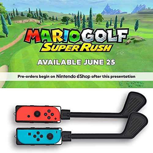Nargos Golf Culb for Nintendo Switch Joy-Con Controller, Sports Game Accessories for Mario Golf-Super Rush（2 Pack） (Black, Nintendo Switch 1) - Image 2