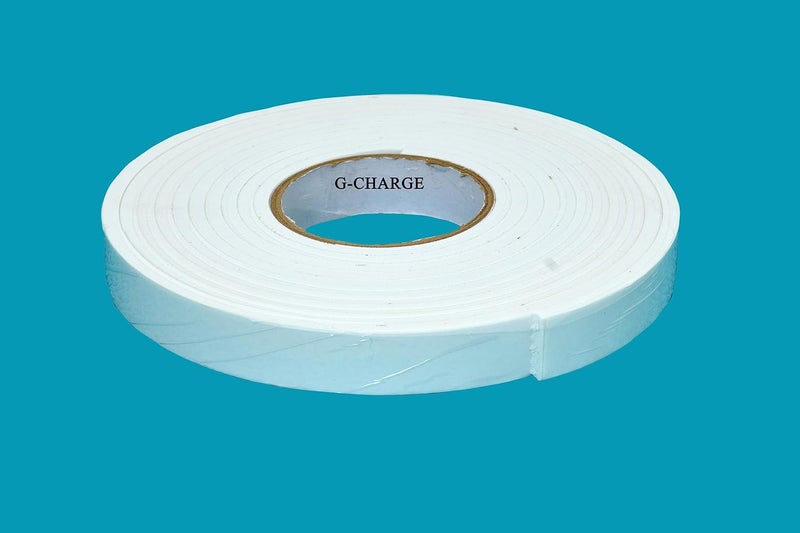 G-Charge Single Sided High Density Self Adhesive Gasket Tape, Weather Stripping Doors and Window Insulation Soundproofing, Foam Sealing Tape White, (1"(W) x 1/4"(T) x 5 Mtr(L), White) - Image 1