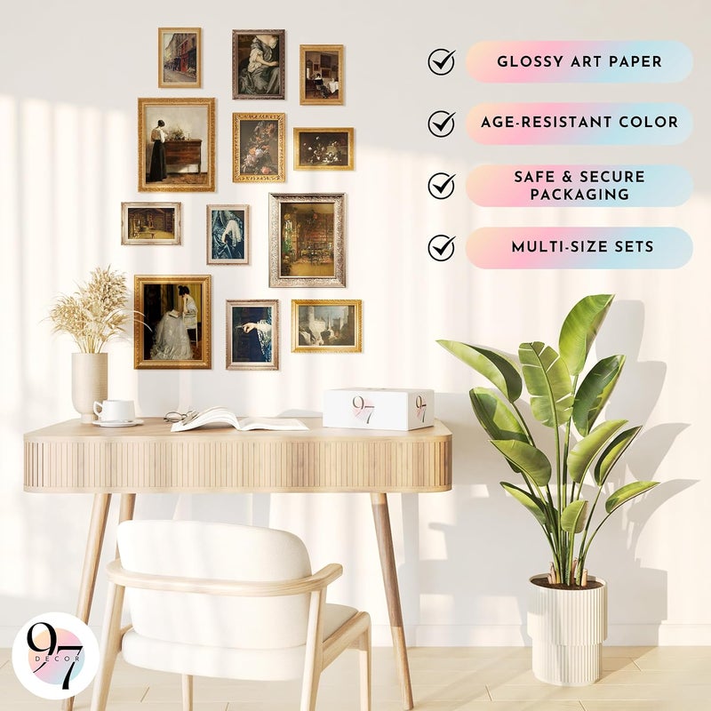 97 Decor 97 ديكور قوطي فيكتوري للمنزل - فن جداري عتيق، صور داكنة، طباعة بوستر لسيدات عتيقات، ديكورات غرفة نوم مودي ماكسيماليست (8×10 بدون إطار) - Image 5