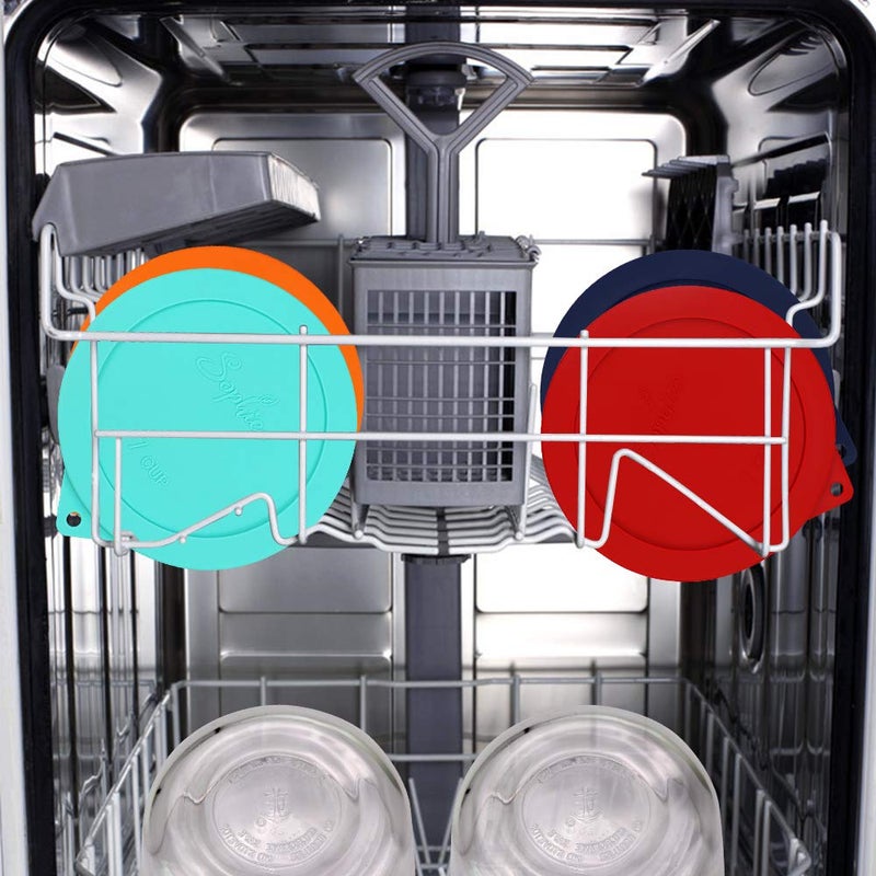 Sophico Round Silicone Storage Cover Lids Replacement For Anchor Hocking And Pyrex 7402-Pc 6/7 Cup Glass Bowls (Container Not Included) (Orange - 1 Pack) - Image 5