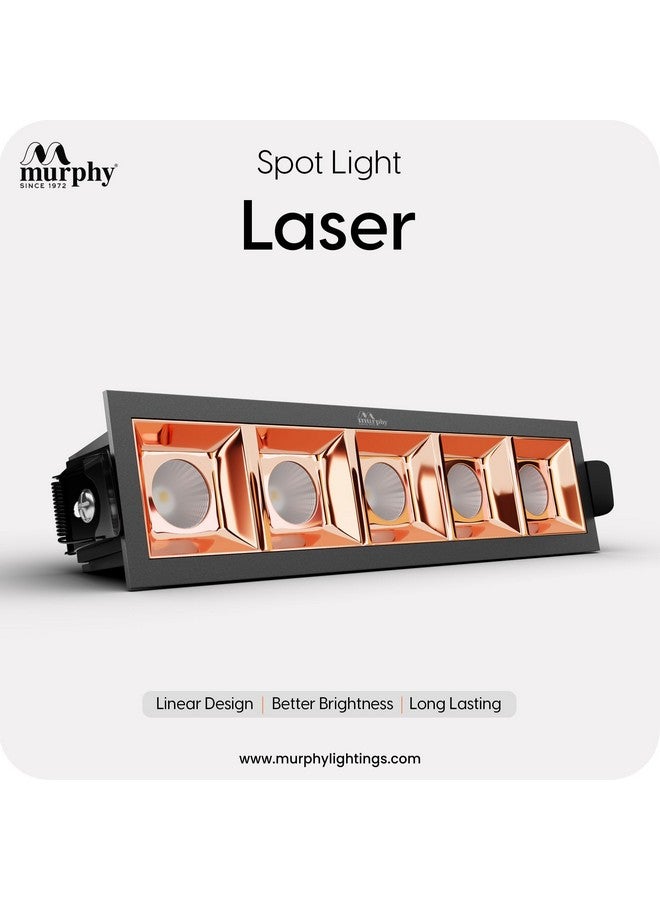 MURPHY Murphy 10W Rose Gold Finish Square Laser LED Ceiling COB Spot, Focus, Down Ceiling Light, Ceiling Pop Light (Warm White, Pack of 2), with 2 Years Warranty - Image 2