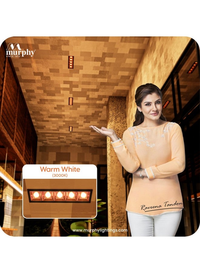 MURPHY Murphy 10W Rose Gold Finish Square Laser LED Ceiling COB Spot, Focus, Down Ceiling Light, Ceiling Pop Light (Warm White, Pack of 2), with 2 Years Warranty - Image 5