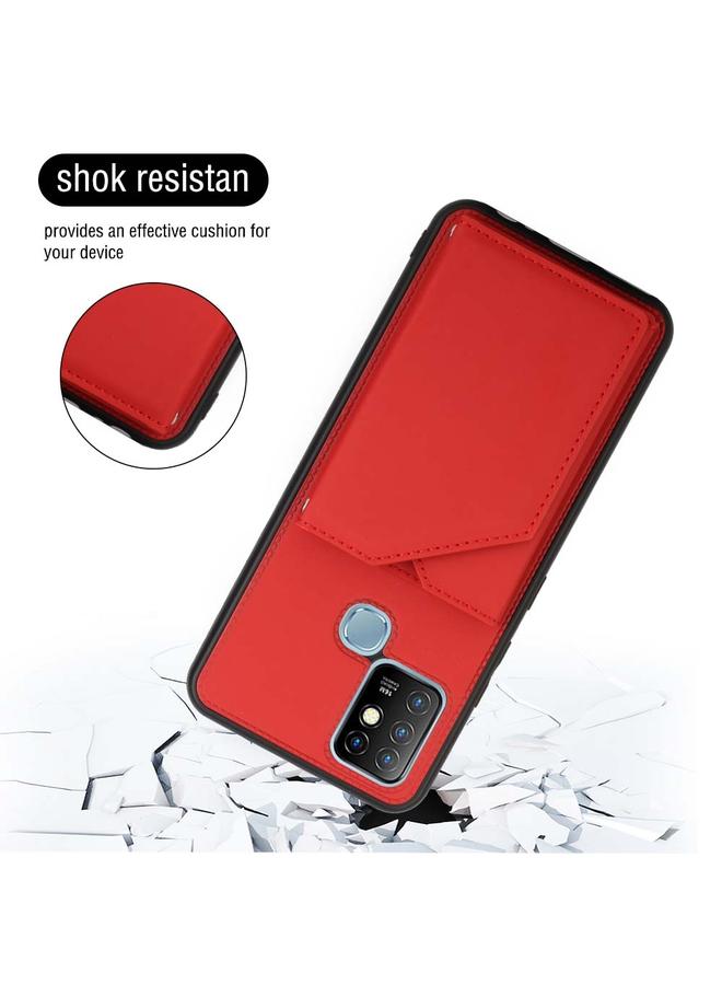 S-TOP Case For Infinix Hot 10 Skin Feel PU + TPU + PC Phone Case - Image 3