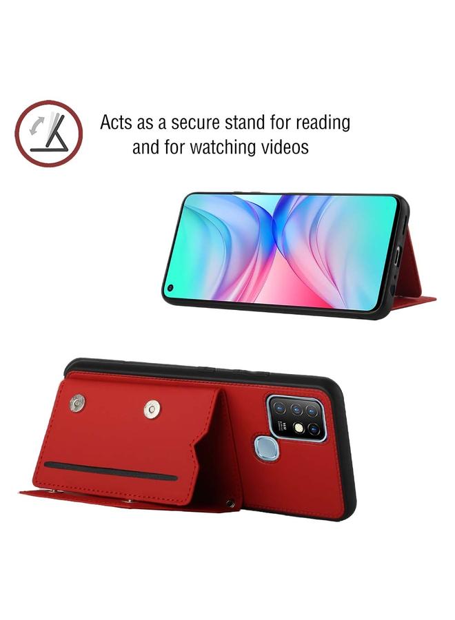 S-TOP Case For Infinix Hot 10 Skin Feel PU + TPU + PC Phone Case - Image 4