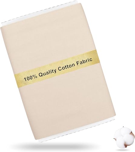 Craftido-19 Options-100% Cotton Fabric by The Yard in Solid Color 44”Wide by 3yd (9 ft) -Medium Weight 5.2 oz-Soft Cotton for Quilting, Sewing, Crafts, Binding, Backing and Lining - Cream - Image 1