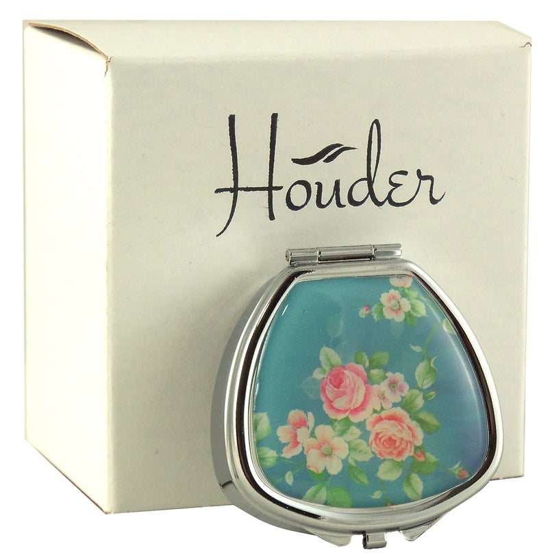 Houder Designer Pill Box by Houder - Decorative Pill Case with Gift Box - Carry Your Meds in Style (Roses) - Image 1