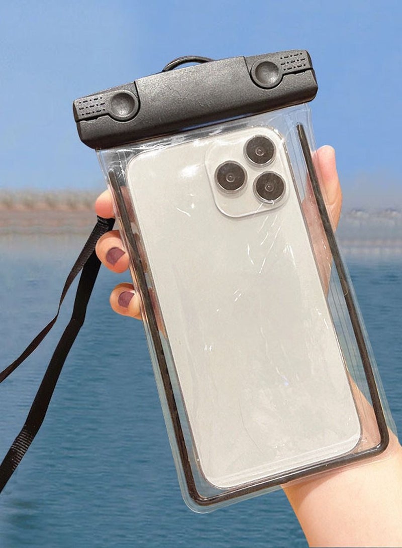 QUTOOB Waterproof Mobile Bag With Lanyard For Iphones, Samsung and Other Mobiles, Idealy Used At Beach, While Swimming, Enjoying Water Related Activities, Camping, Fashion Mobile Pouch For Swimming and Beach  - Image 3