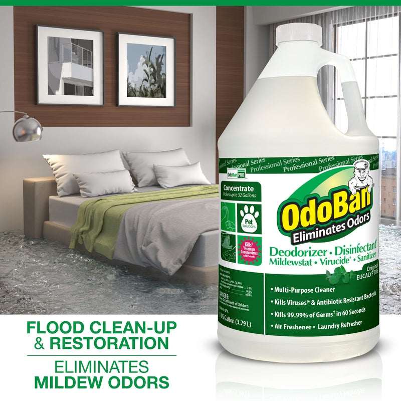 OdoBan Professional Disinfectant and Odor Eliminator Concentrate, Made in the USA, Original Eucalyptus Scent, 1 Gallon - Image 4
