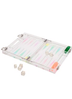 SUNNY LIFE Take Me Anywhere Mini Lucite Backgammon Aurora  - Image 3