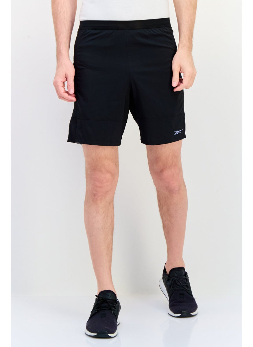 Reebok Men Sportswear Fit Brand Logo Training Shorts, Black  - Image 1