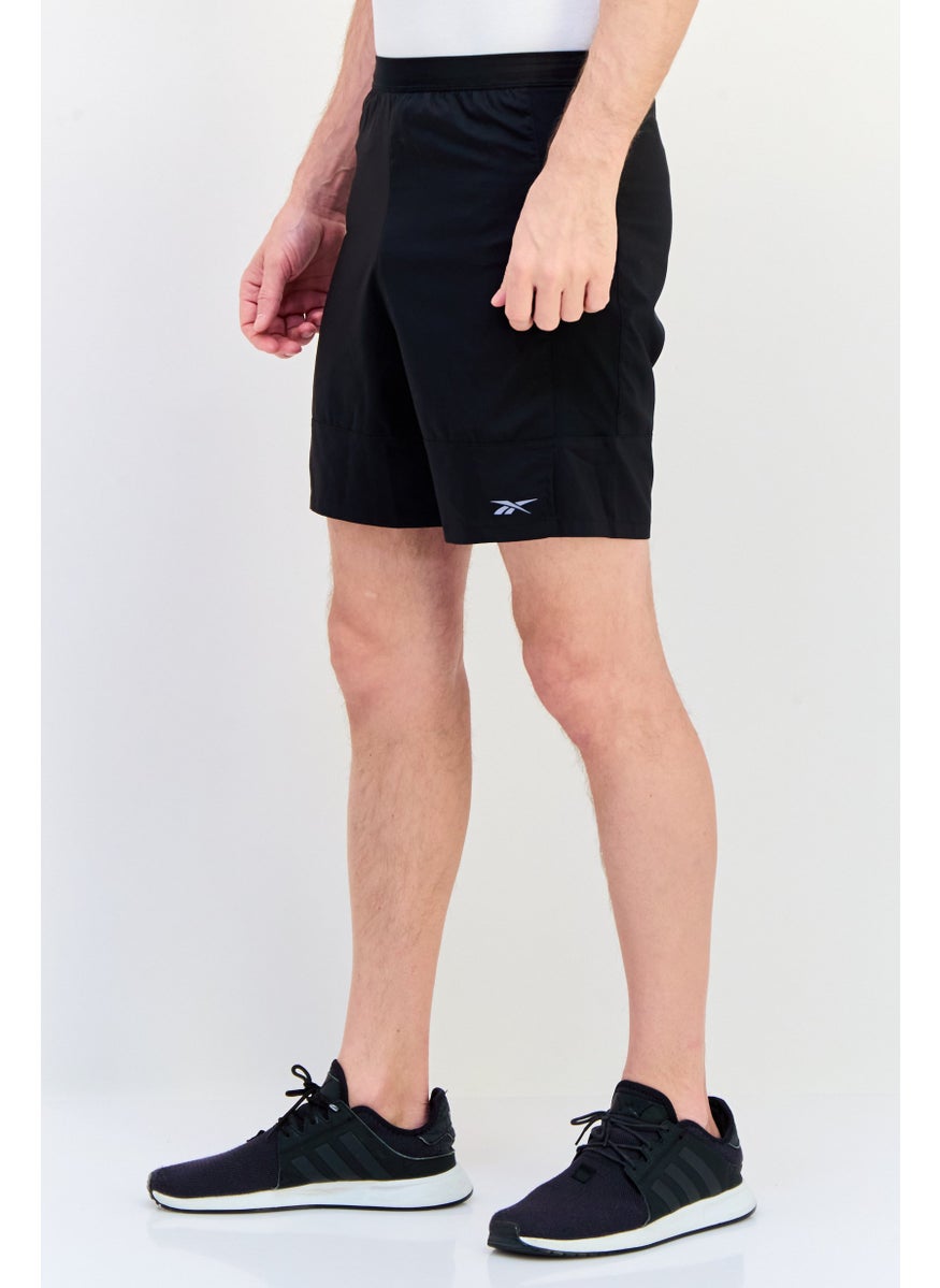 Reebok Men Sportswear Fit Brand Logo Training Shorts, Black  - Image 2