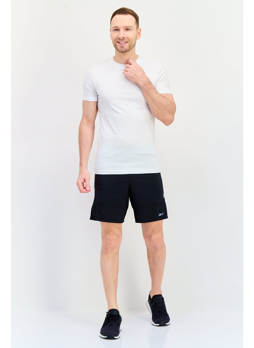 Reebok Men Sportswear Fit Brand Logo Training Shorts, Black  - Image 4