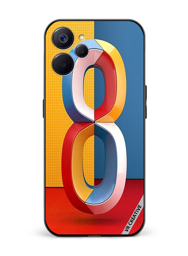 VR CREATIVE Protective Case Cover For Realme 10 5G Number 8 Design Multicolour - Image 1