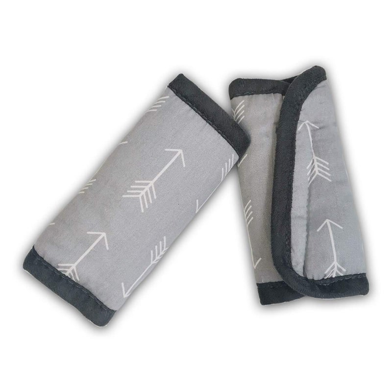 ICOPUCA Car Seat Strap Pads Covers for Baby Kids, Seat Belt Covers Cushion for boy Girl, Protect Neck and Shoulder rubbing, Anti-Slip Design, fit Stroller/Carrier/Pushchair; Soft Cotton, Arrow Pattern - Image 1