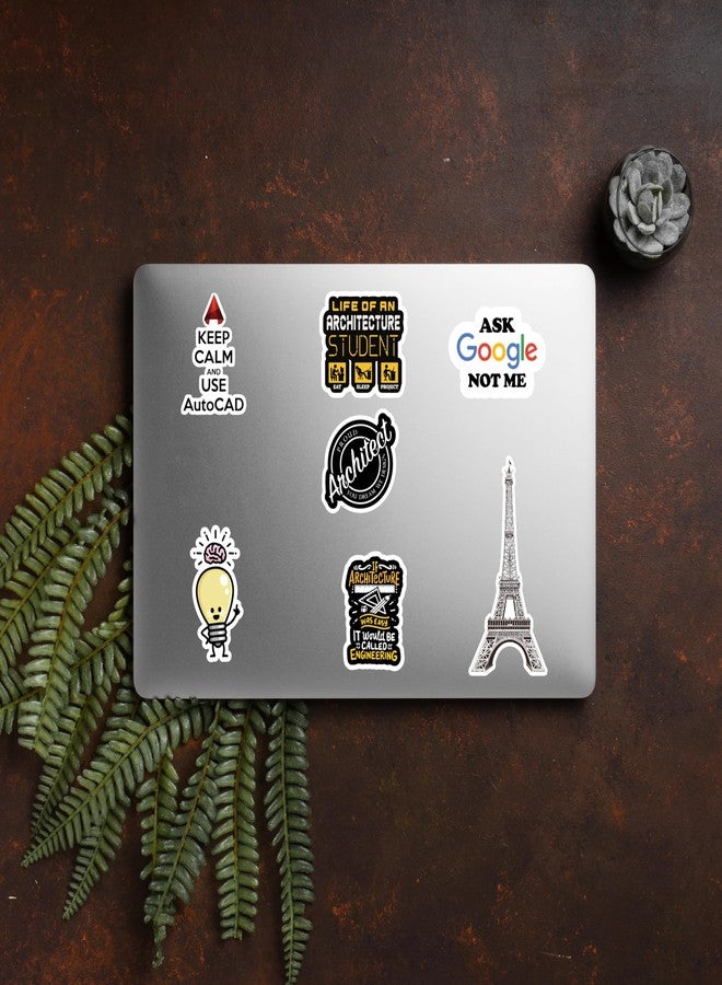D2C Architect Sticker Stickers - Pack of 61 Glitter Finish Waterproof Stickers for Laptop, Journal, Scrapbook, Diary, Guitar, Mobile - Image 2