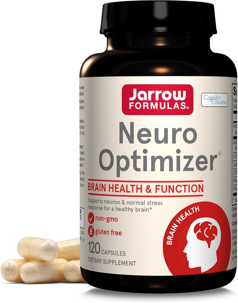 Jarrow Formulas Neuro Optimizer With 7 Neuronutrient Ingredients Dietary Supplement for Brain Health and Antioxidant Support 120 Capsules 30 Day Supply - Image 1