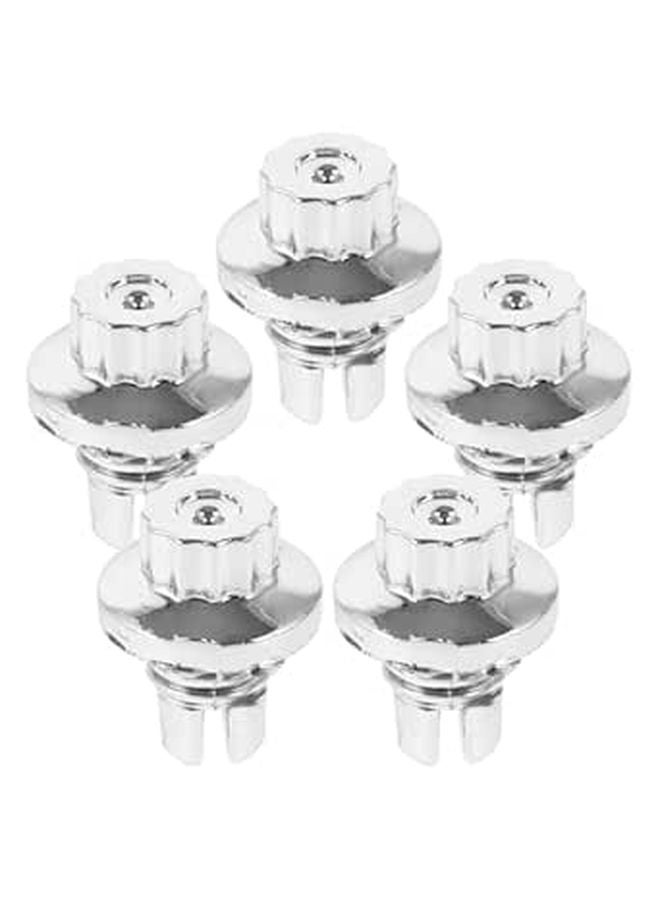 Silver Car Wheel Lug Nuts Set Of 5 Replacement Decoration For Standard Automotive Hub - Image 1