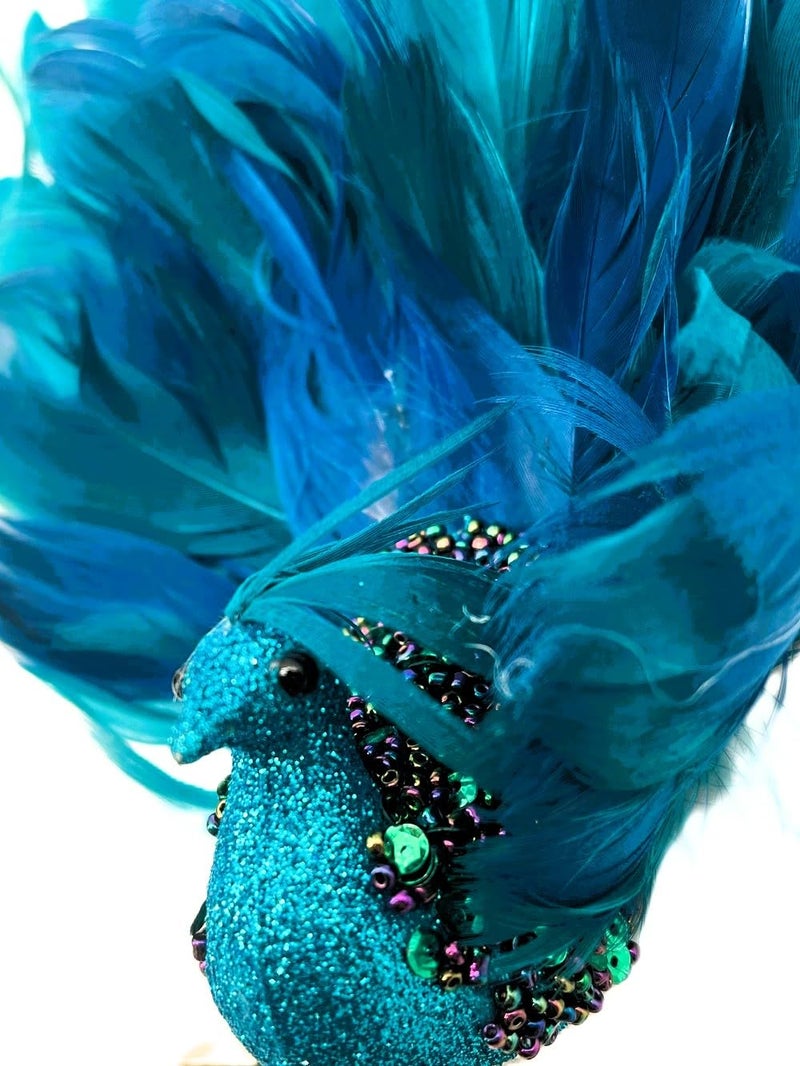 Peacock with Glitter Ornament