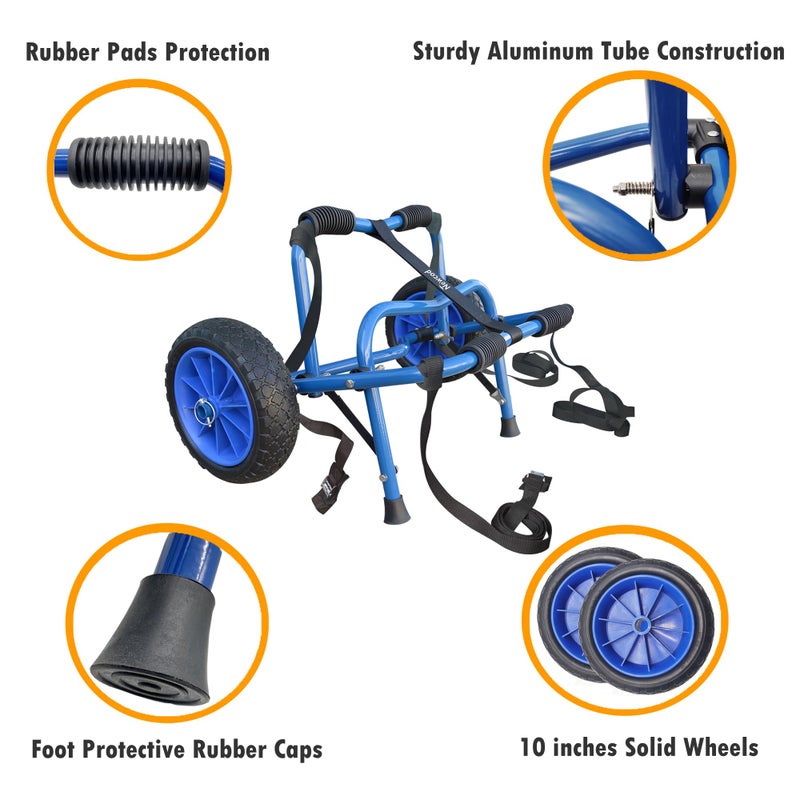Nooew Newcod Kayak Cart, Kayak Dolly with 10" Airless Tire for Carrying Kayak Canoe SUP Paddle Board - Image 2