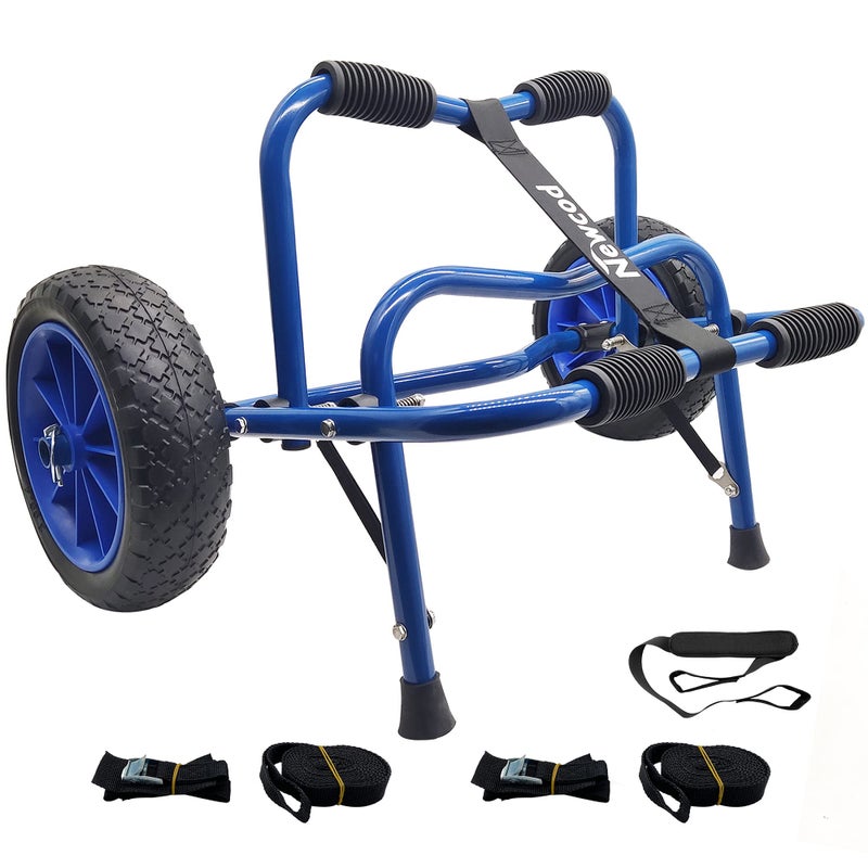 Nooew Newcod Kayak Cart, Kayak Dolly with 10" Airless Tire for Carrying Kayak Canoe SUP Paddle Board - Image 1