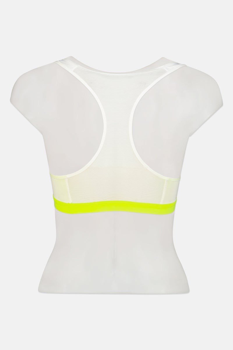 Nike Women Brand Logo Non Padded Training Sports Bra, White - Image 2