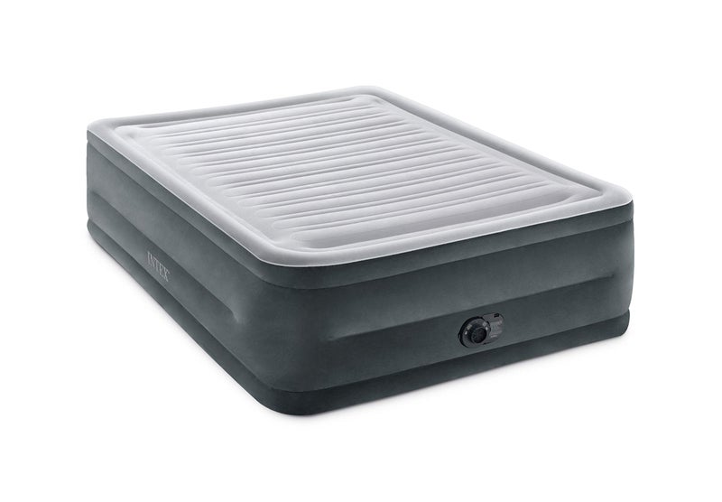 Intex 64417ED 22in Queen Dura-Beam Comfort Plush High-Rise Inflatable Air Mattress with Built in Pump for Travel and Camping, 600lb Weight Capacity - Image 1