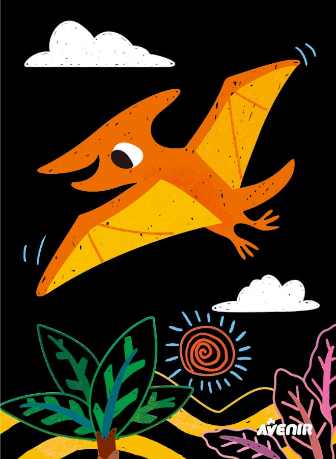 Avenir Scratch Junior My Dinosaur Friends Multicolour | Scratch the paper sheets to create colorful designs | Ages 3+ - Image 4