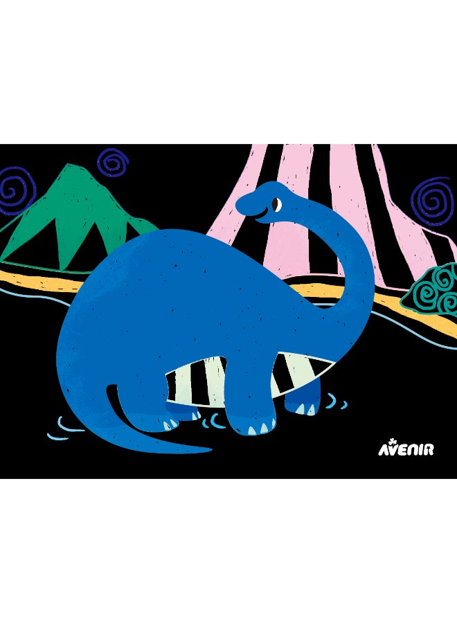 Avenir Scratch Junior My Dinosaur Friends Multicolour | Scratch the paper sheets to create colorful designs | Ages 3+ - Image 5