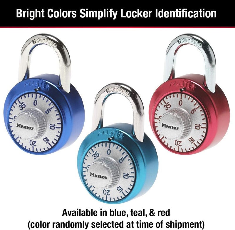 Master Lock 1561DAST Combination Padlock - Assorted Colors, Keyless Security for Lockers - Image 5