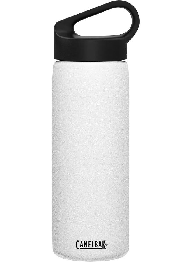 CAMELBAK زجاجة ماء كاملباك كاري كاب - معزولة بالفراغ من الفولاذ المقاوم للصدأ - سهلة الحمل - بيضاء 20 أونصة - Image 1