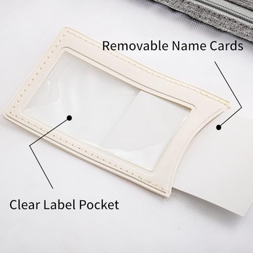 AVLA 4 Pack Student Book Pouches, A4 Mesh Zipper Bag with Handle, File Document Puzzle Bag with Name Card Pocket for Organizing Storage Board Games, School Office Appliances, Convenient to Carry - Image 4