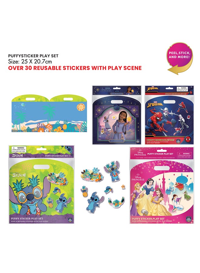 MARVEL مجموعة ملصقات مارفل سبايدر مان المنتفخة | 30 ملصق قابل لإعادة الاستخدام | قشر، ألصق والمزيد | العمر 3 سنوات فما فوق - Image 5