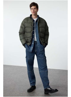 trendyol Khaki Regular Fit Rubber Detailed Winter Coat TMNAW25MO00016  - Image 1