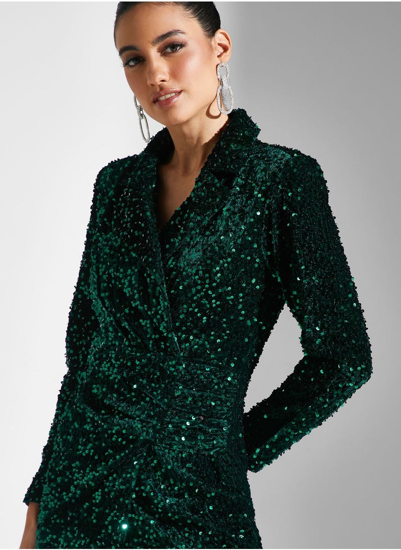Golden Apple - Sequin Detail Dress - Image 1